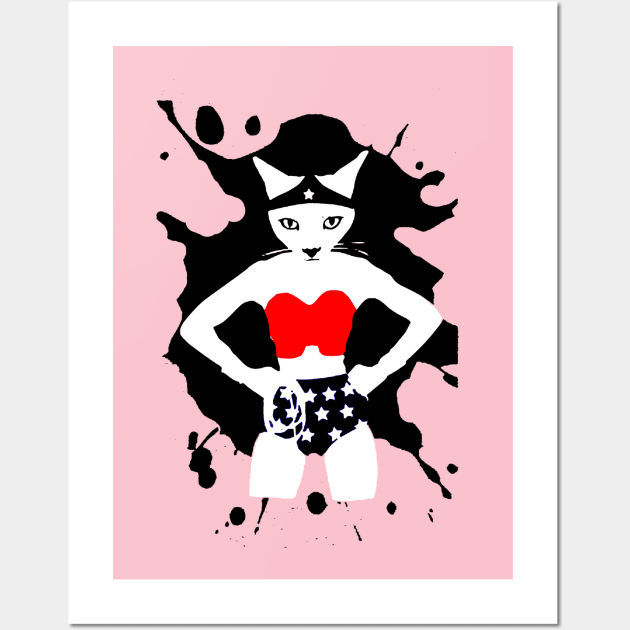 cat woman cool design Wall Art by FaRock